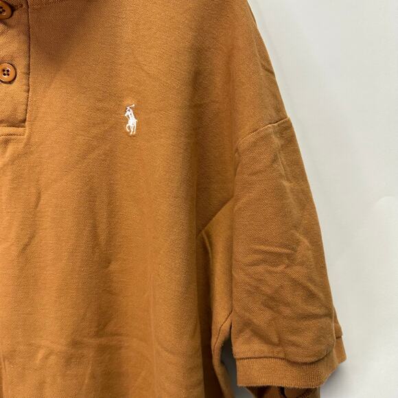 Polo By Ralph Lauren Short Sleeve 2 Button Burnt Orange Polo Shirt Mens 3XL - Picture 6 of 12